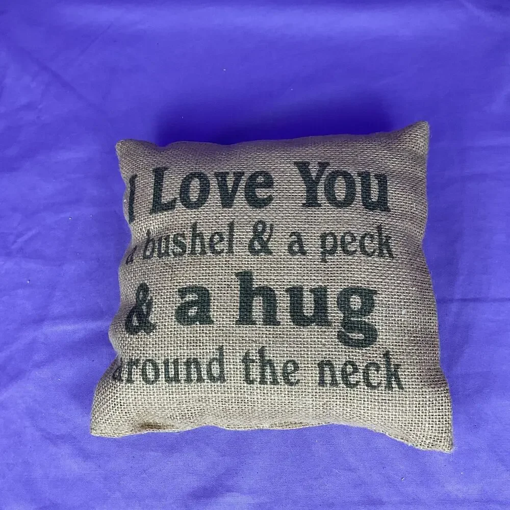 Burlap Throw Pillow - 